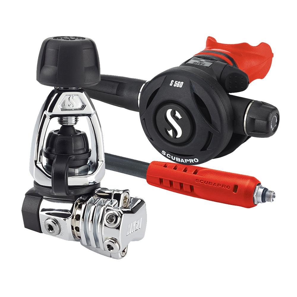 ScubaPro MK21/S560 Dive Regulator INT with Mouthpiece & Hose Protector-Red