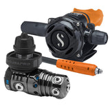 ScubaPro MK25 EVO/A700 CARBON BT Dive Regulator DIN with Mouthpiece & Hose Protector-Orange