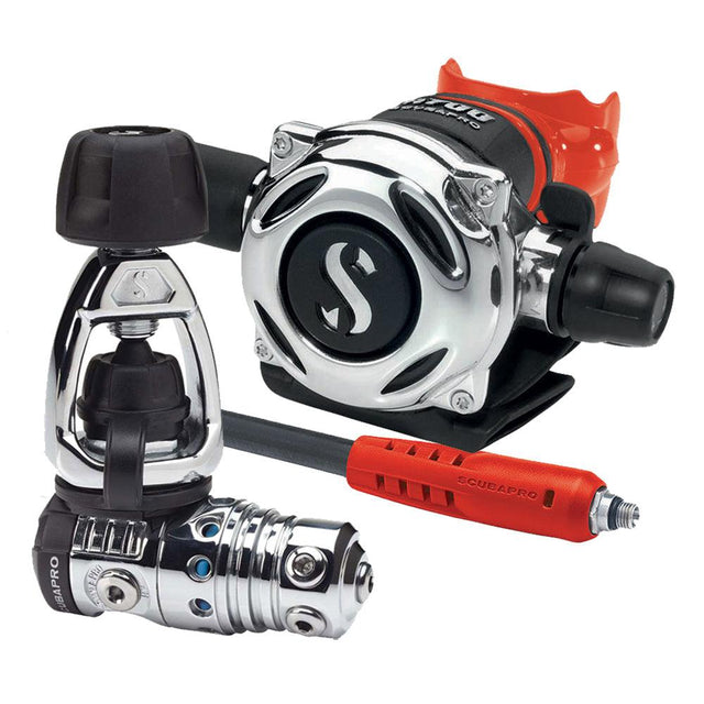 ScubaPro MK25 EVO/A700 Dive Regulator INT with Mouthpiece & Hose Protector-Red