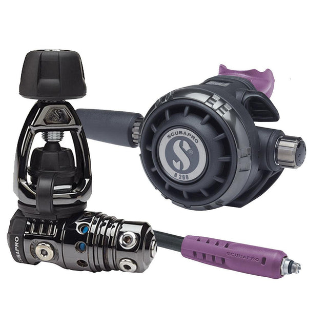 ScubaPro MK25 EVO/G260 BT Dive Regulator INT with Mouthpiece & Hose Protector-Purple