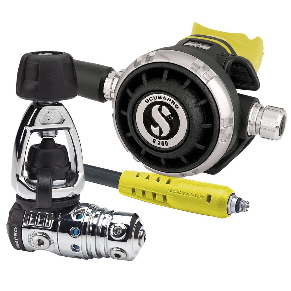 ScubaPro MK25 EVO/G260 Dive Regulator INT with Mouthpiece & Hose Protector-Yellow