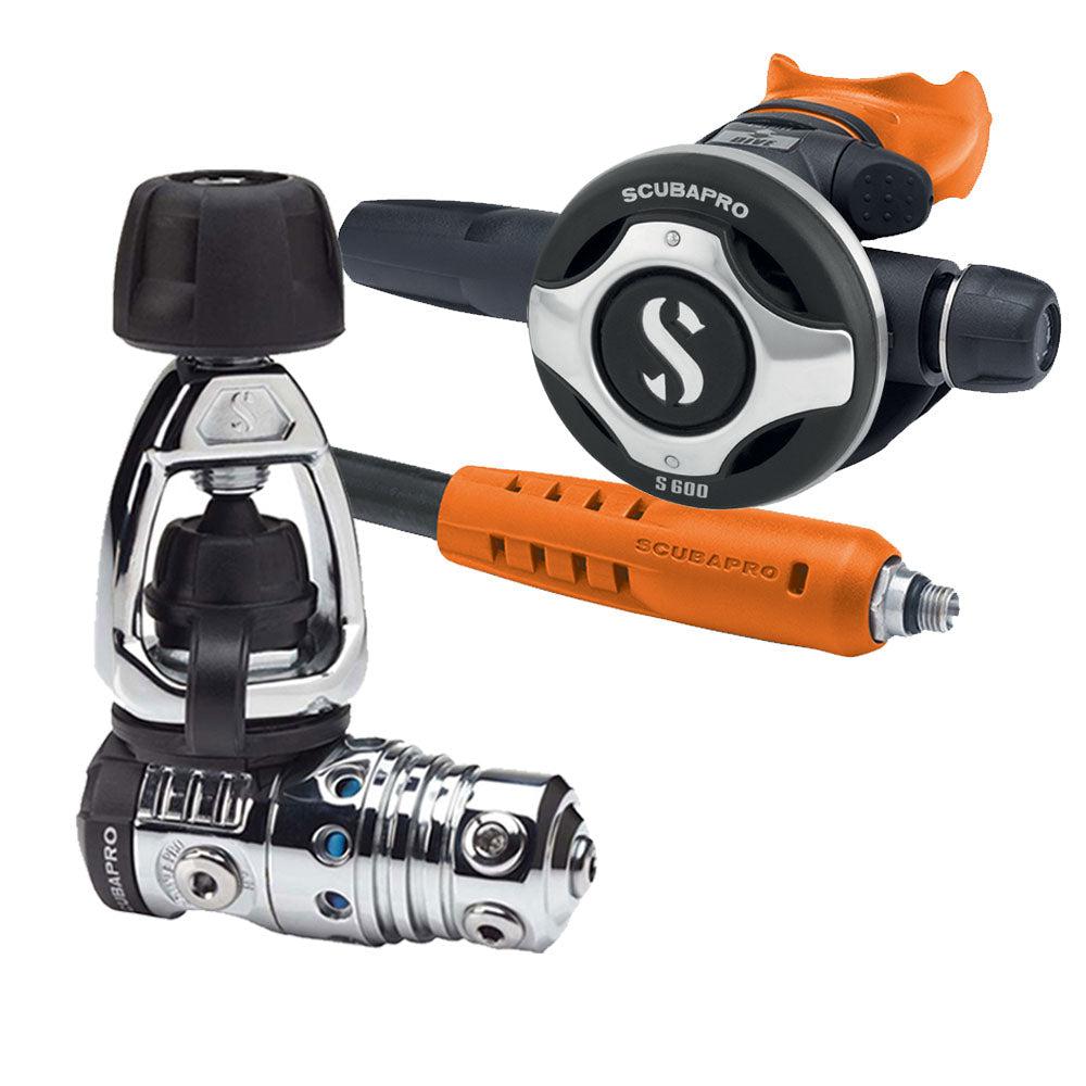ScubaPro MK25 EVO/S600 Dive Regulator with Mouthpiece & Hose Protector-Orange