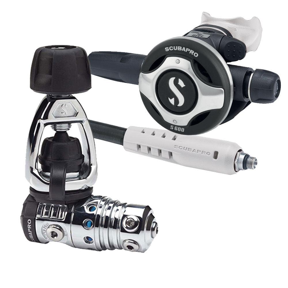 ScubaPro MK25 EVO/S600 Dive Regulator with Mouthpiece & Hose Protector-White