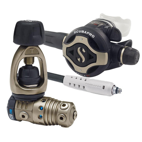 ScubaPro MK25T EVO/S620 X-TI Dive Regulator INT with Mouthpiece & Hose Protector-White