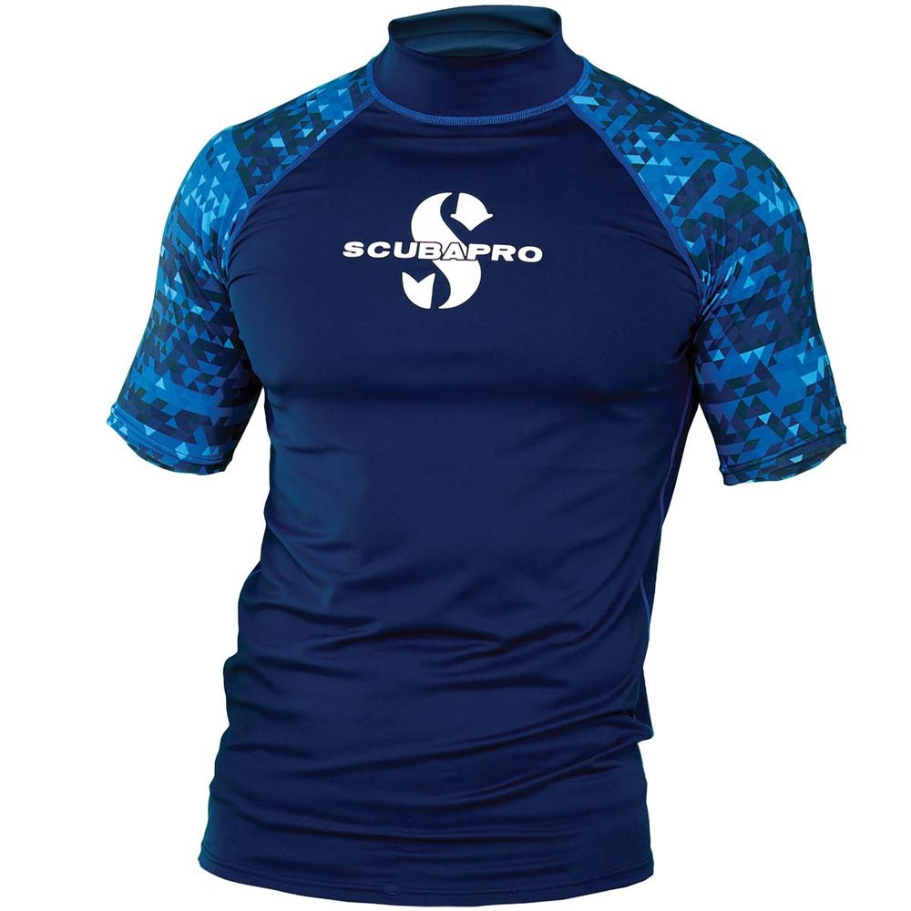 ScubaPro Short Sleeve Rash Guard - Mens-Blue