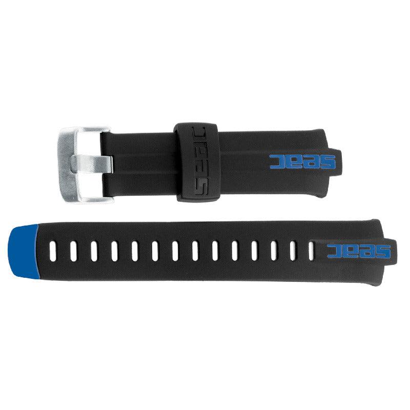 Seac Action Dive and Freediving Computer Replaceable Strap-Black/Blue