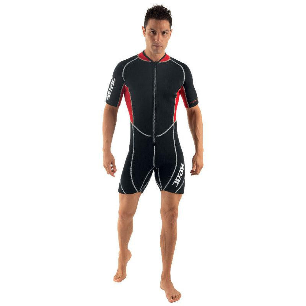 Seac Ciao Wetsuit Shorty Man-Black/Red