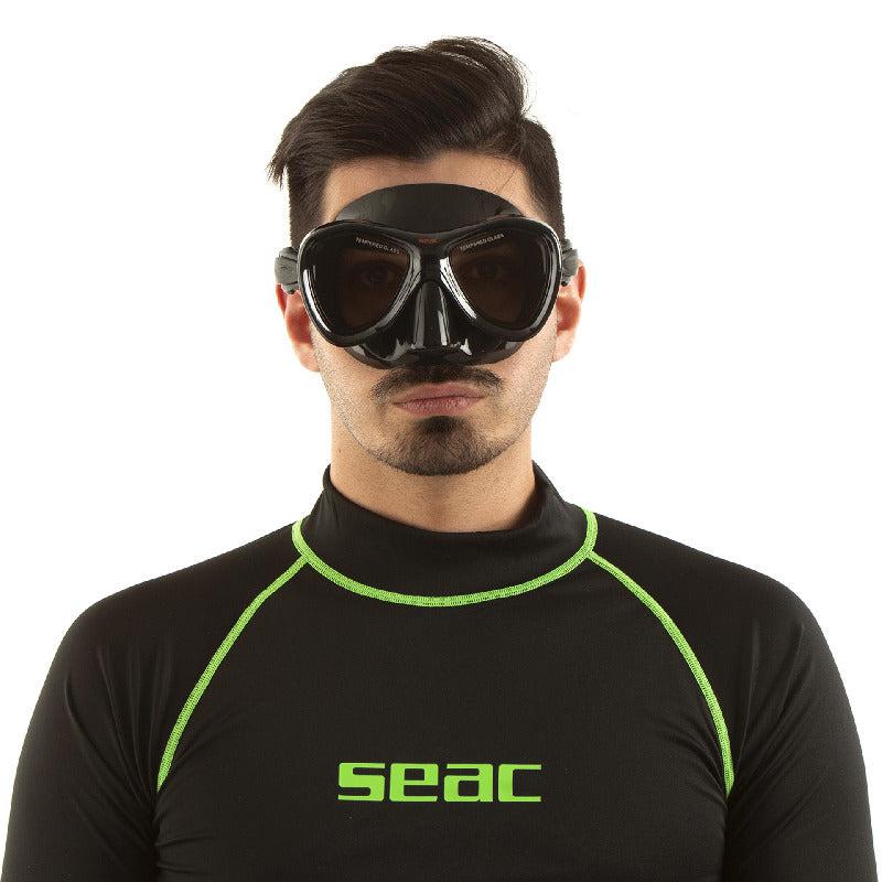 Seac Cove Diving Mask S/Bl Black/Red-Black/Red