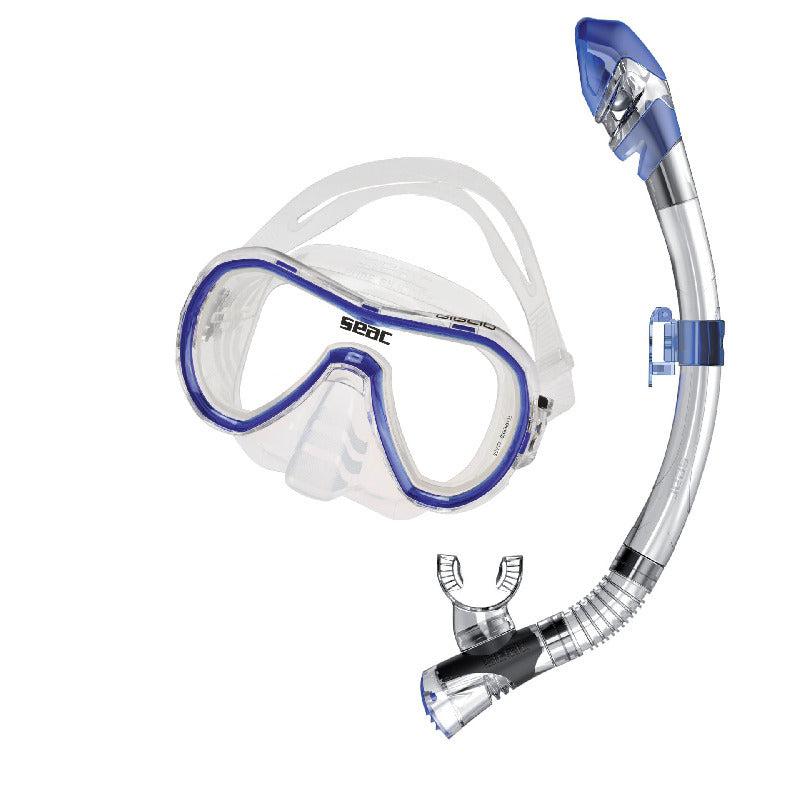 Seac Snorkeling Set Bis Giglio Dry-Blue/Clear