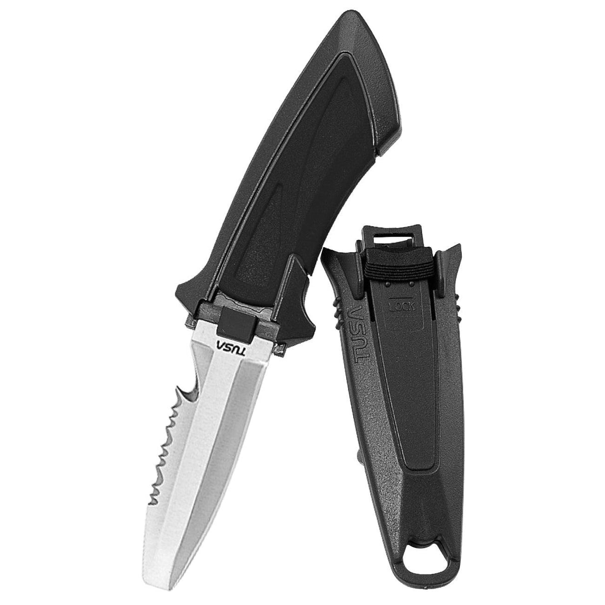 Tusa FK-10 Lightweight Mini-Knife Drop Point Blade-Black