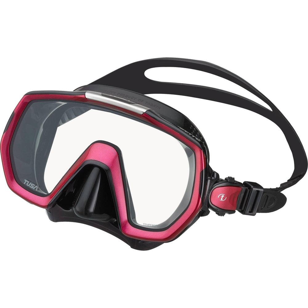 Tusa Freedom Elite Single Lens Scuba Diving Mask-Hot Pink