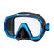 Tusa Freedom Elite Single Lens Scuba Diving Mask-Fish Tail Blue/Black Silicone