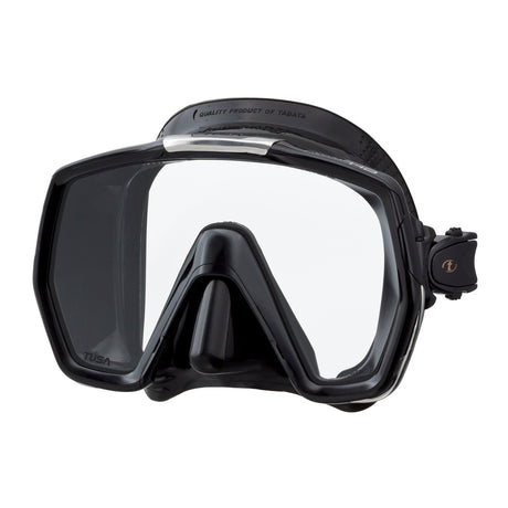 Tusa Freedom HD Single Lens Scuba Diving Mask-Black/Black