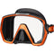 Tusa Freedom HD Single Lens Scuba Diving Mask-Black/Energy Orange