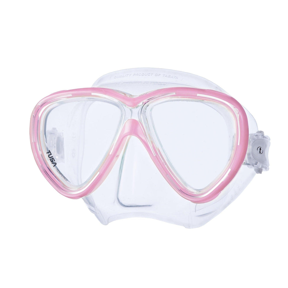 Tusa Freedom One Dual Lens Scuba Diving Mask-Clear Pink