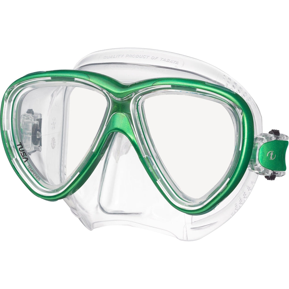 Tusa Freedom One Dual Lens Scuba Diving Mask-Energy Green