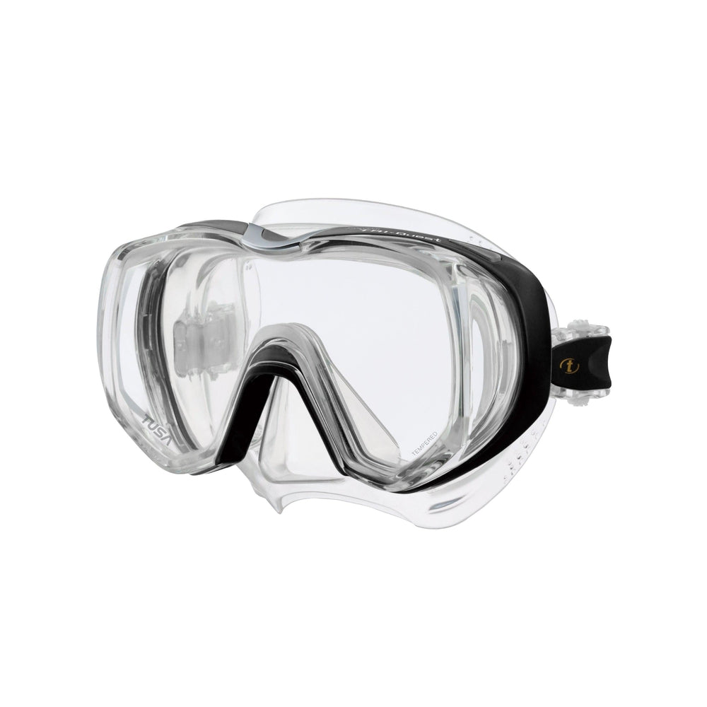 Tusa Freedom Tri-Quest Single Lens Scuba Diving Mask-Black