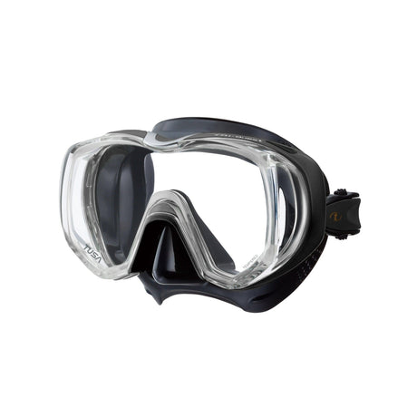 Tusa Freedom Tri-Quest Single Lens Scuba Diving Mask-Black/Black
