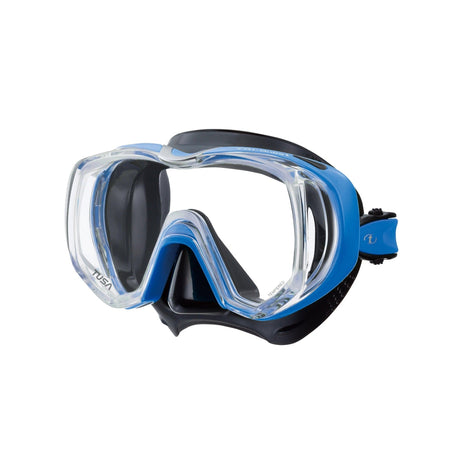 Tusa Freedom Tri-Quest Single Lens Scuba Diving Mask-Black/Fish Tail Blue