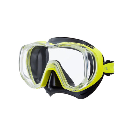 Tusa Freedom Tri-Quest Single Lens Scuba Diving Mask-Black/Yellow
