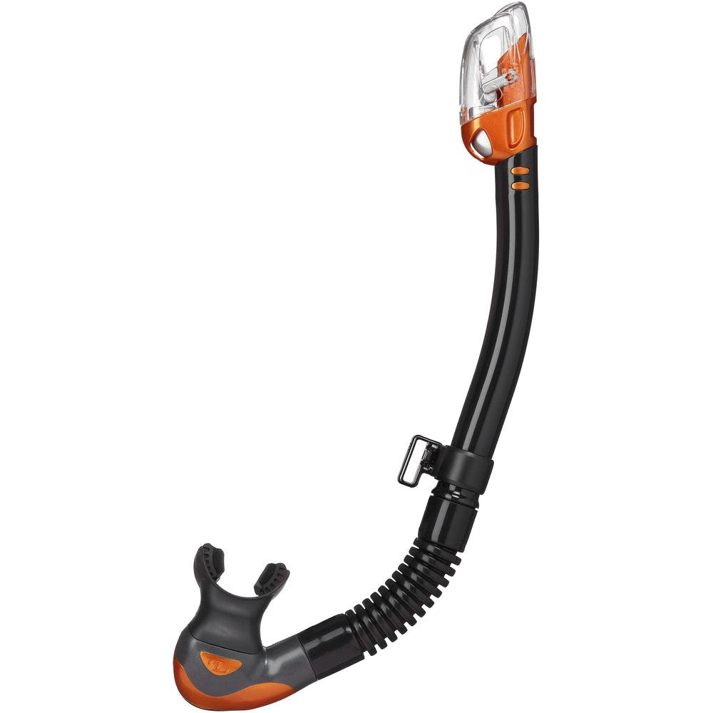 Tusa Hyperdry Elite II Snorkel-Energy Orange Black Silicone
