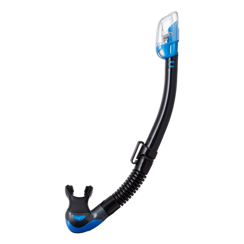 Tusa Hyperdry Elite II Snorkel-Fishtail Blue Black Silicone
