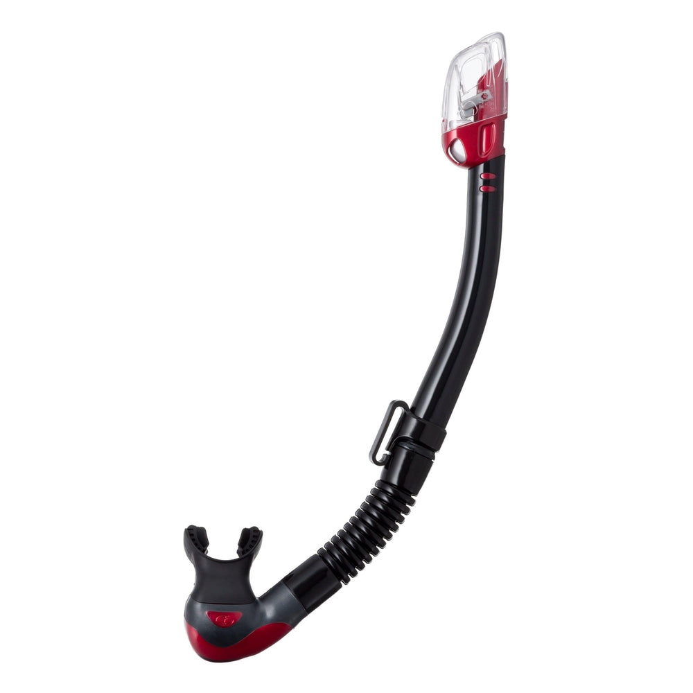 Tusa Hyperdry Elite II Snorkel-Metallic Dark Red Black Silicone