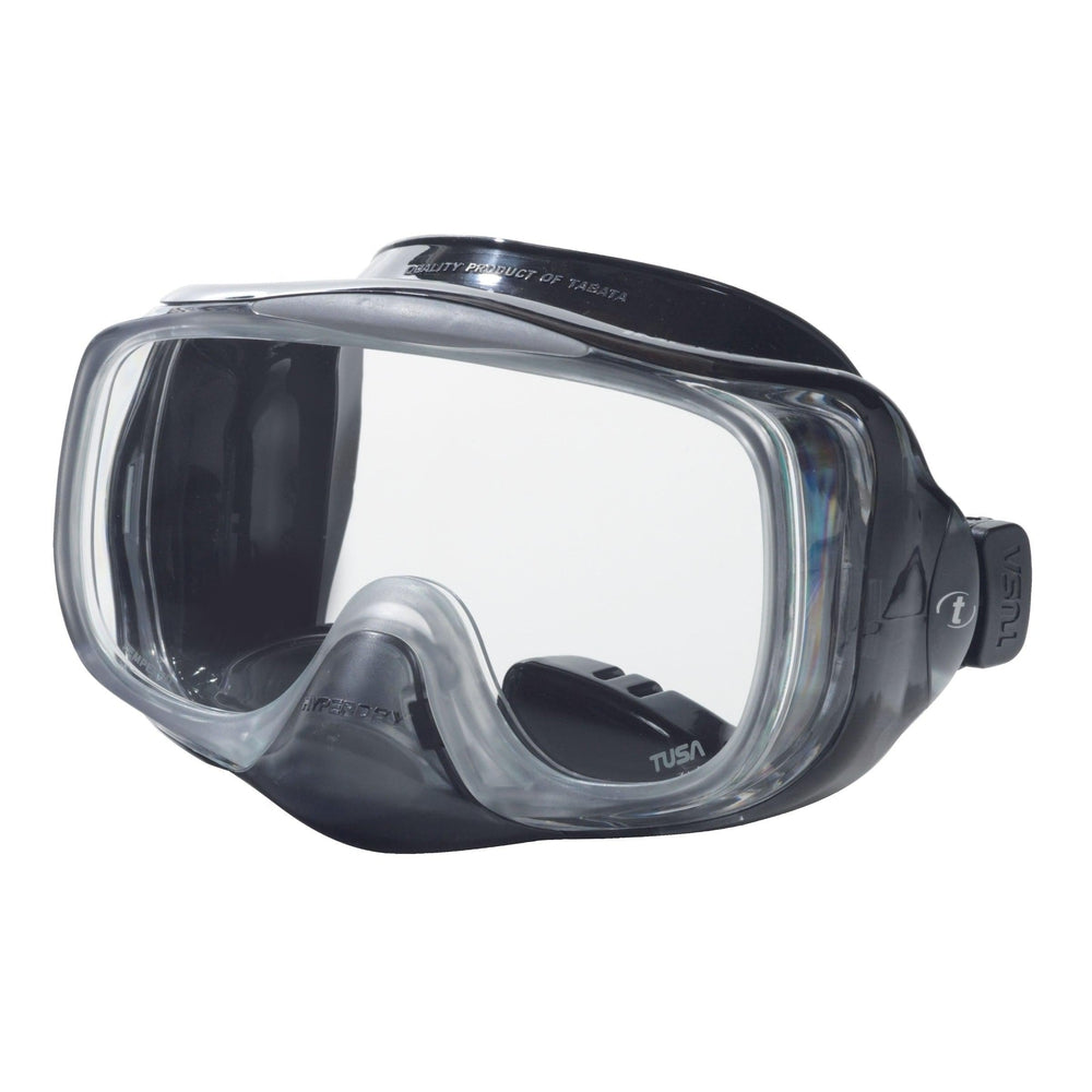 Tusa Imprex 3-D Hyperdry Single Lens Scuba Diving Mask-Black/Black
