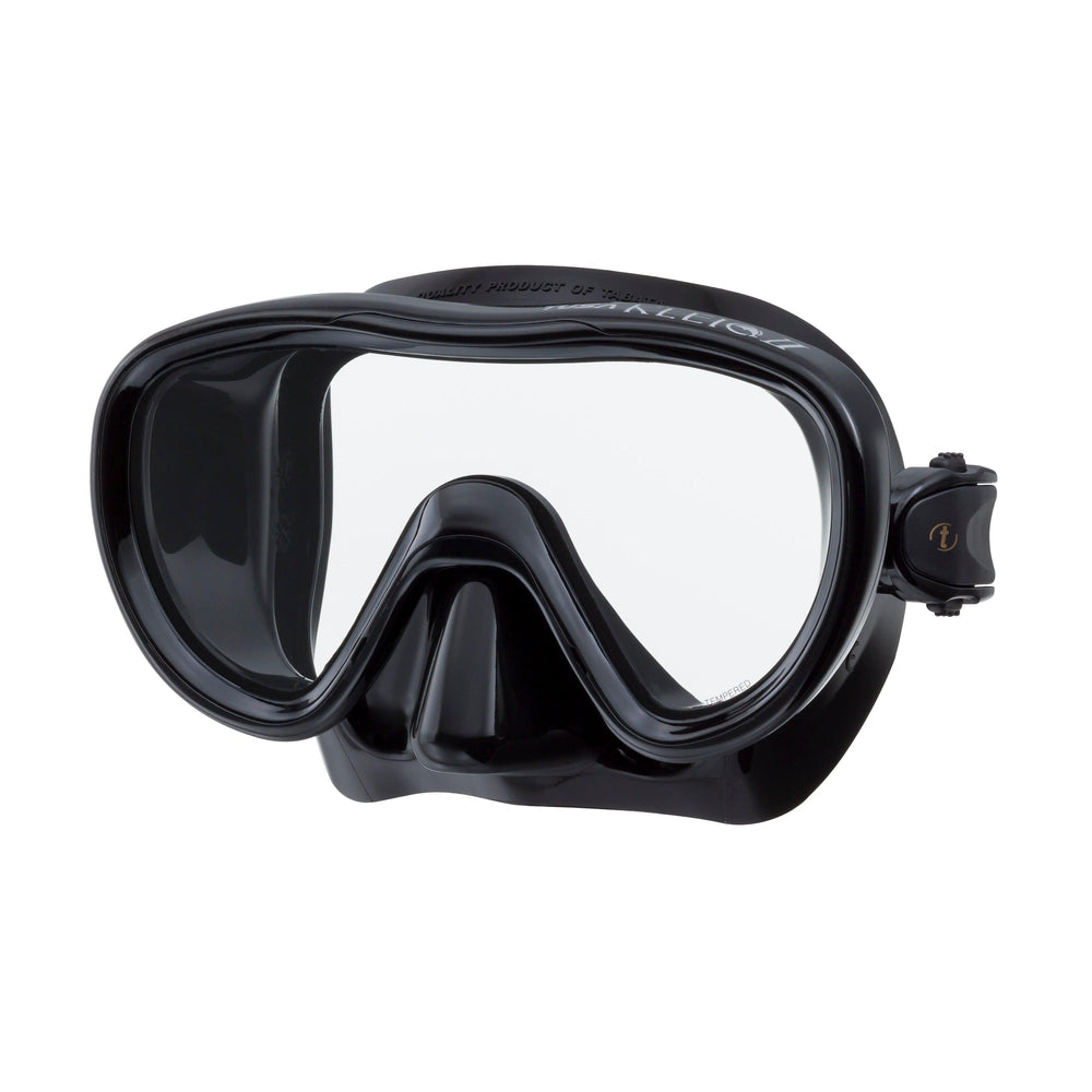 Tusa Kleio II Single Lens Scuba Diving Mask-Black/Black Silicone