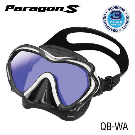 Tusa Paragon S Single Lens Scuba Diving Mask-White
