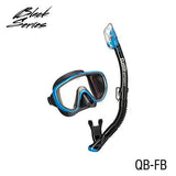 Tusa Serene Mirrored Dive Mask and Snorkel Combo (M16/SP250)-Fish Tail Blue/Black
