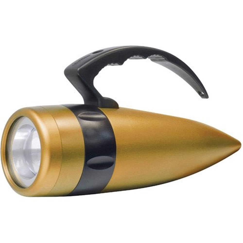 Used Bigblue 750 Lumen LED Light w/ Ball Joint Grip Lanyard Gold FF4X5GD-Like New