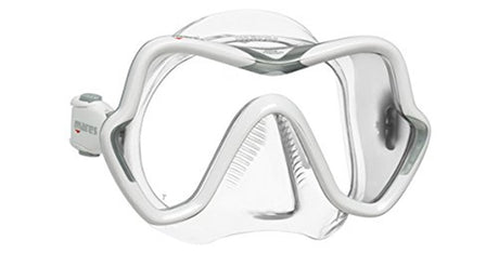 Used Mares One Vision Scuba Diving Snorkeling Mask-White/Silver