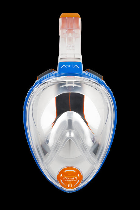 Used Ocean Reef Aria Classic – Full Face Snorkeling Mask-Blue/Clear Opaque