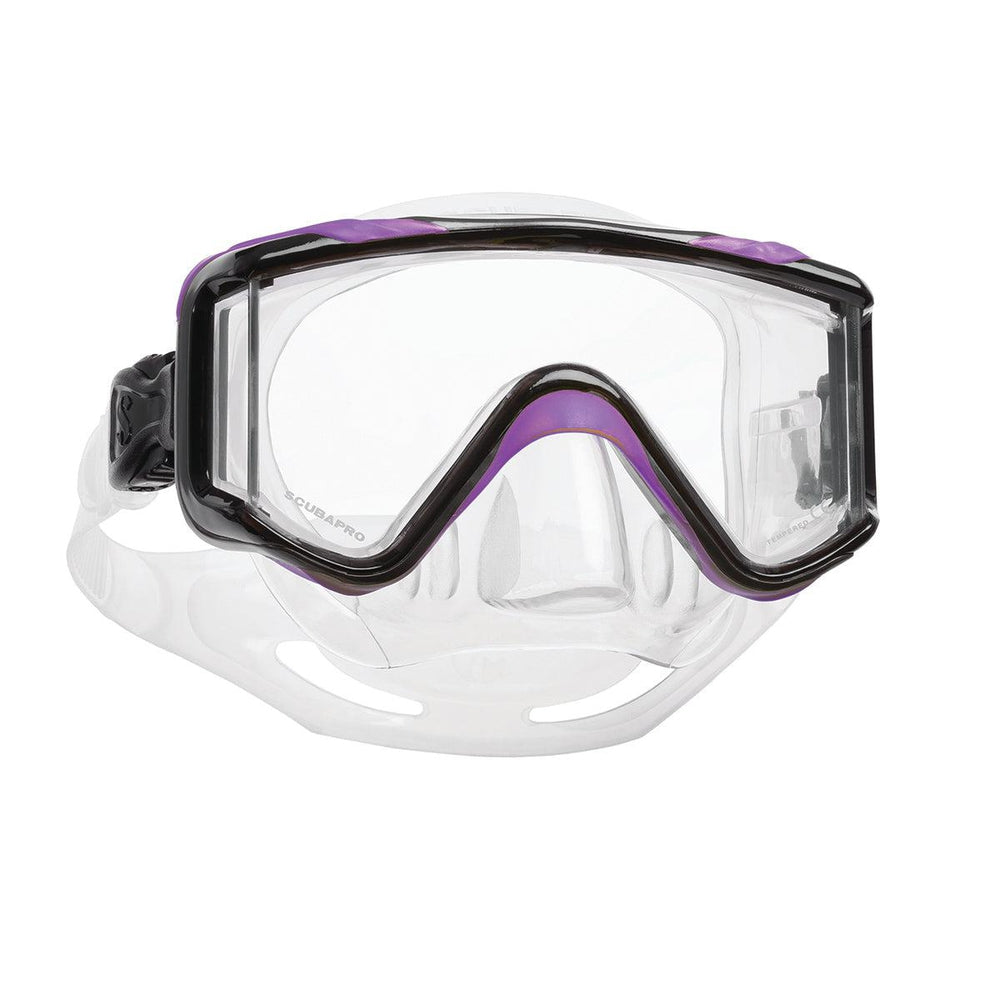 Used Scubapro Crystal Vu Plus Dive Mask W/O Purge-Purple