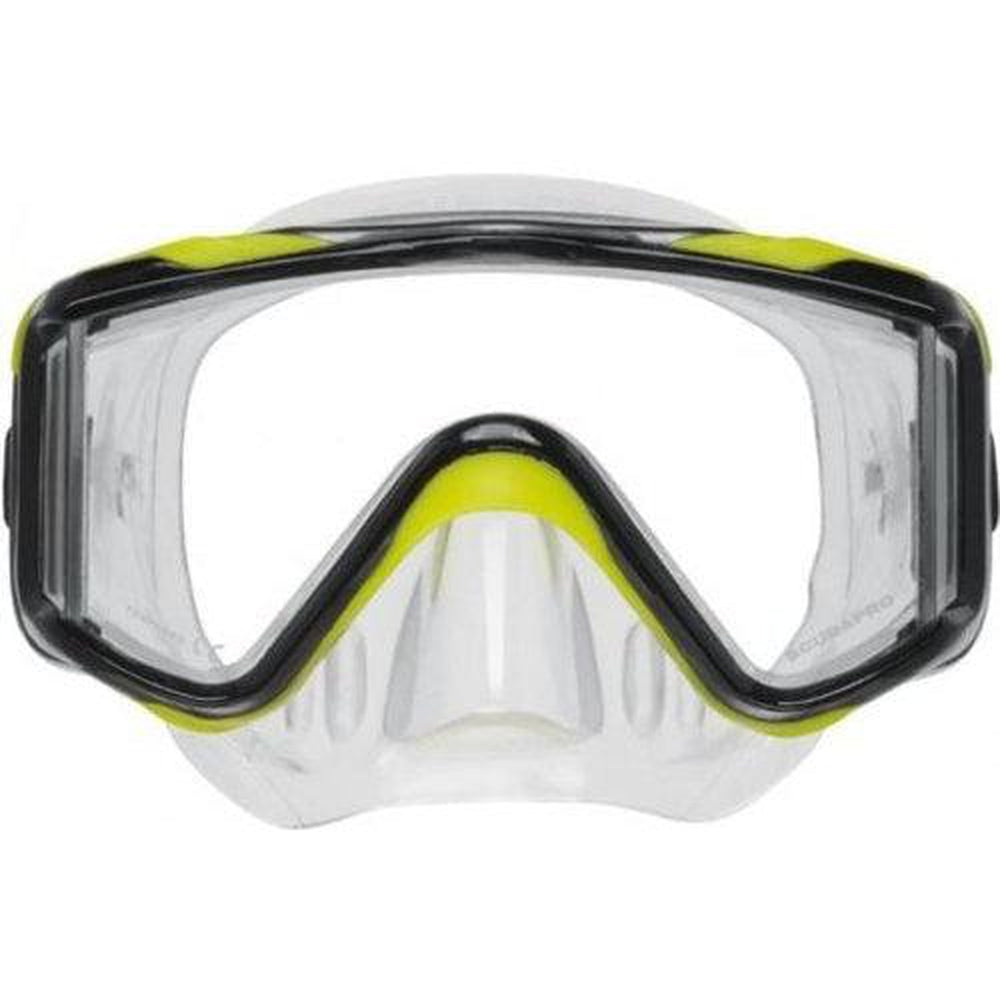 Used Scubapro Crystal Vu Plus Dive Mask W/O Purge-Yellow