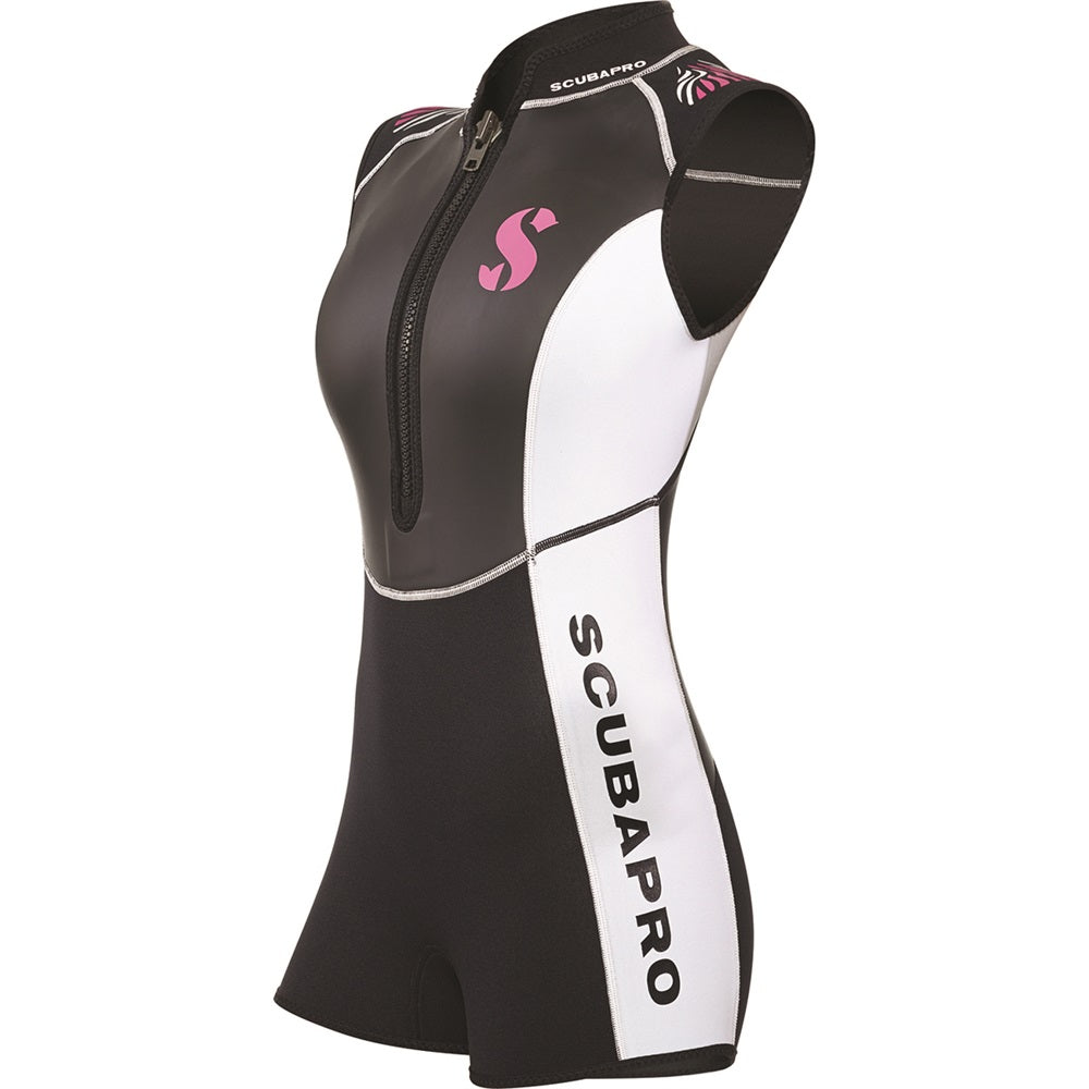Used ScubaPro Hybrid Shorty 2mm Women's Front Zip Sleeveless-Black/White
