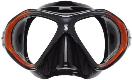 Used Scubapro Spectra Mini Two Window Dive Mask-Black Silicone/Bronze