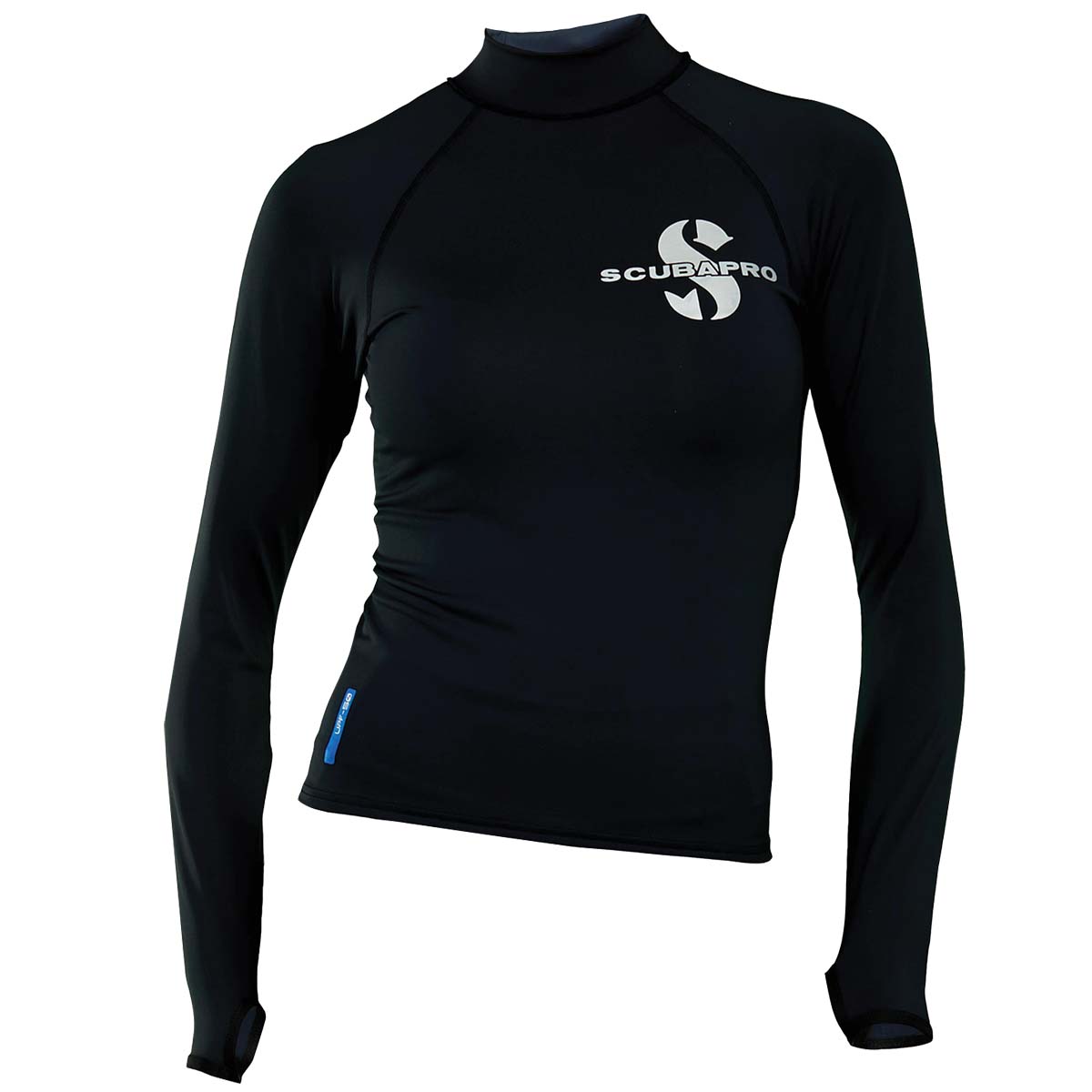 Used ScubaPro Swim Rash Guard Womens, Long Sleeve (UPF50)-Black