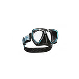 Used ScubaPro Synergy Mini Dive Mask w/ Comfort Strap-Turquoise/Silver (Black Skirt)