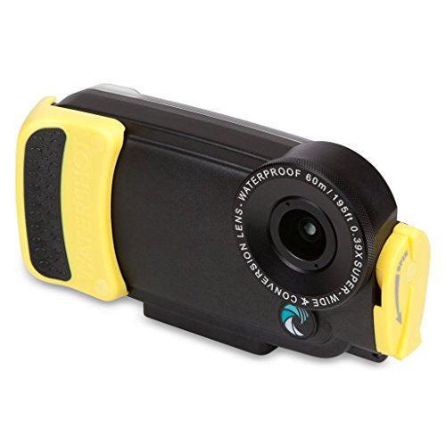 Watershot PRO Underwater Smart Phone Camera Housing Kit for iPhone 6/6s Plus (Flat & Wide angle lens)-Black Sunfish